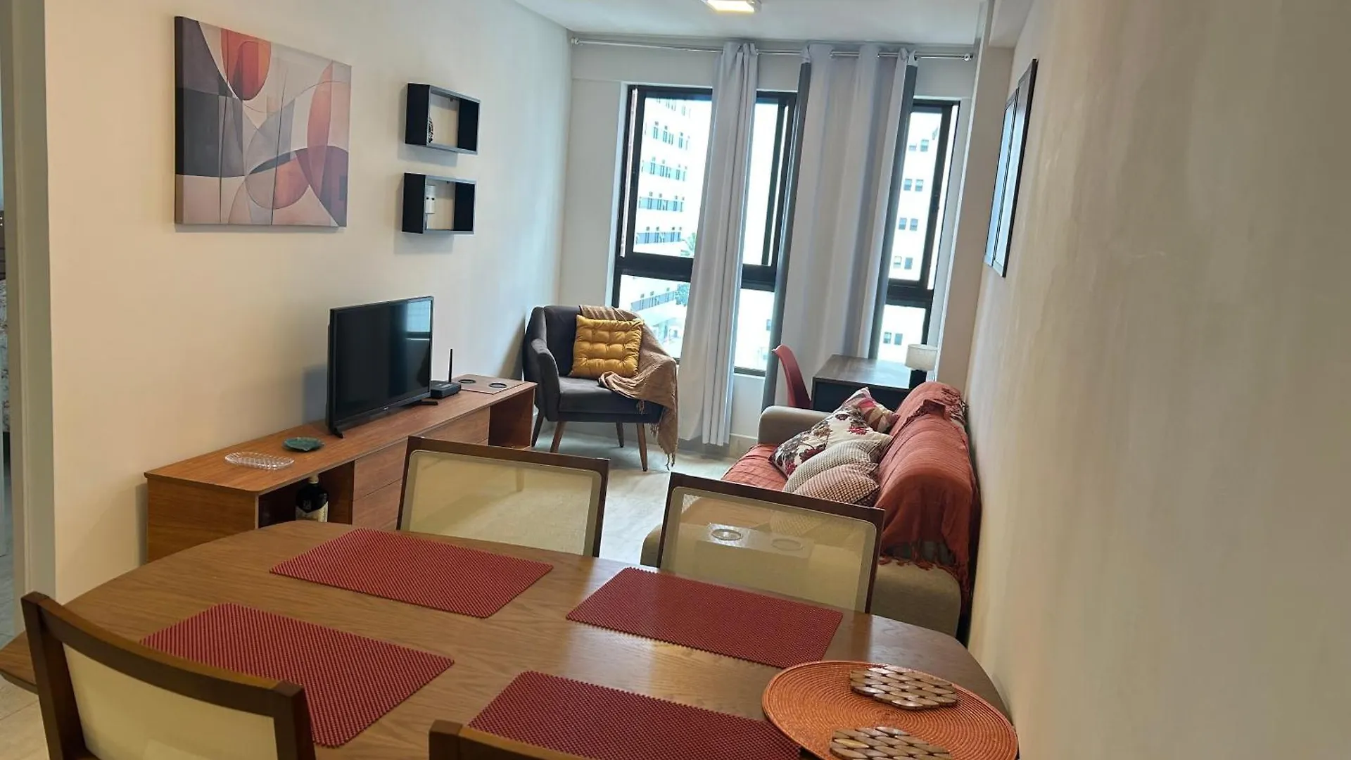 Flat Quarto Sala - 50M Praia Boa Viagem Vista Mar Apartment Recife